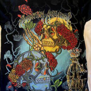 Christian Audigier Jeweled Men's T-Shirt